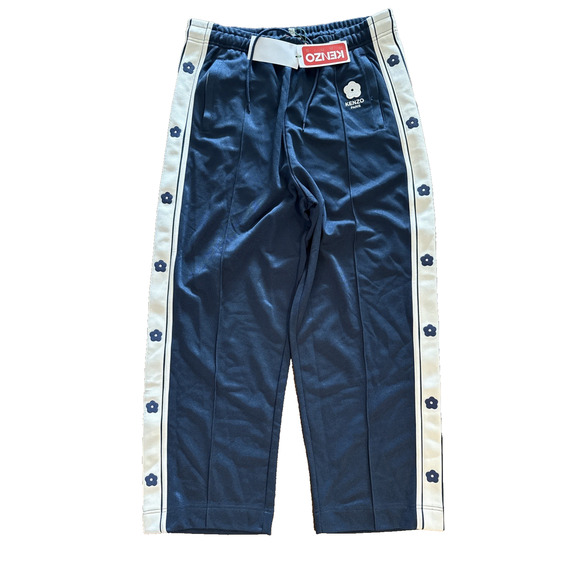 KENZO Seasonal Track Pants Men's XL Midnight Blue Boke Flower Relaxed Fit RT745 - Picture 3 of 10